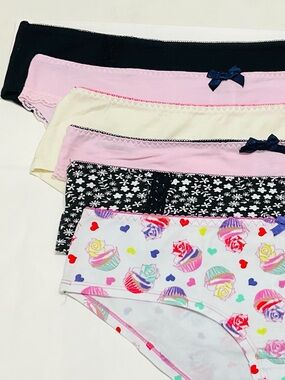 L - New 6 pieces Next Cotton Low Rise Panties